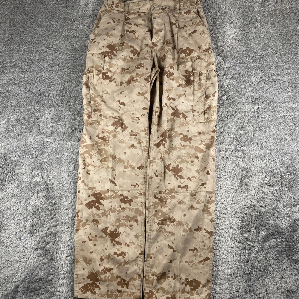 USMC Cargo Pants Mens Medium Regular Tan Digital Desert Camo MARPAT Military‎